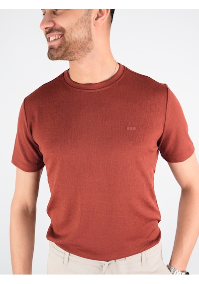 Coonles Ütü Gerektirmeyen Bürümcük Kiremit Tshirt KIREMIT