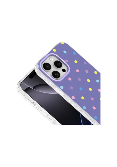 Maks Technology Apple iPhone Uyumlu 16 Pro Max Kılıf Airbag Tasarımlı Mkst Potik Sert Pc Kapak - Lila