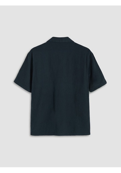 Lcw Vision Lacivert Regular Fit Müslin Erkek Gömlek