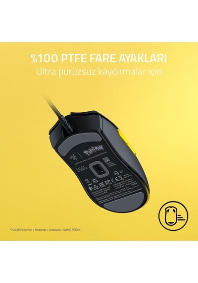 Cobra Pokémon Edition - Hafif Kablolu Oyun Faresi - 8500 Dpı Sensör - 58g - Optik Fare Anahtarları 3th Nesil - Degrade Alttan Parıltılı Chroma Aydınlatma - Speedflex Kablo Pokémon Kanto