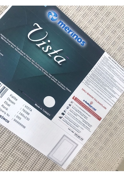 Merinos Halı Vista 76588 095 Serisi Triko Akrilik Salon Oturma Yatak Odası Halısı Gri