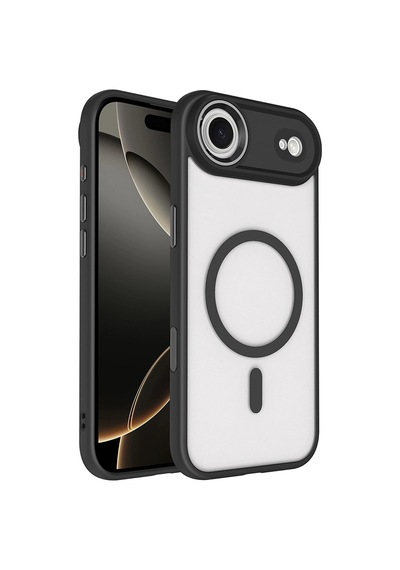 Apple Uyumlu iPhone 17 Air Kılıf Wireless Şarj Özellikli Zore Krom M-safe Silikon Kapak