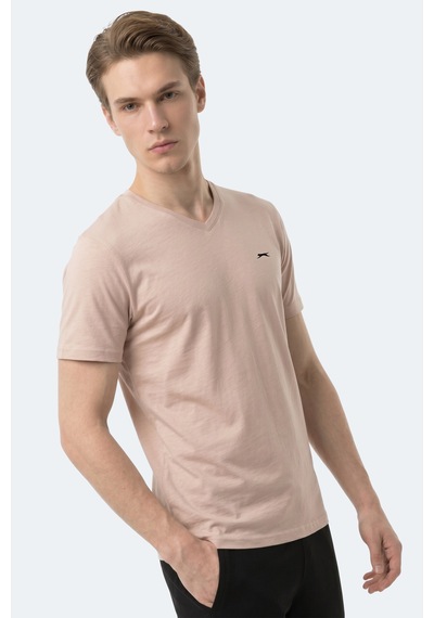 Slazenger Rıvaldo T Erkek Taş Gri Tişört