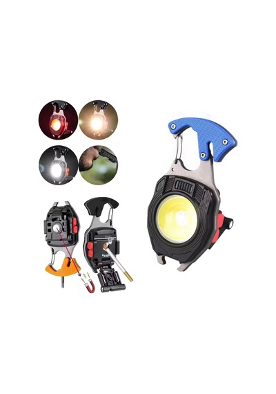 Profesyonel Çok Fonksiyonlu Anahtarlıklı Kamp Feneri W-5147 Çok Renkli
