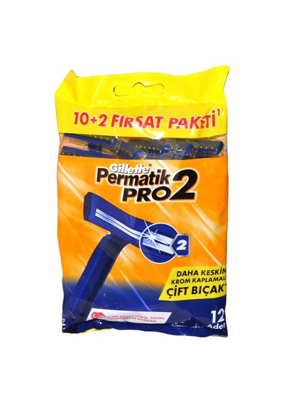 Permatik Pro 2 Tıraş Bıçağı 12'li Poşet 4 Poşet 48 Adet