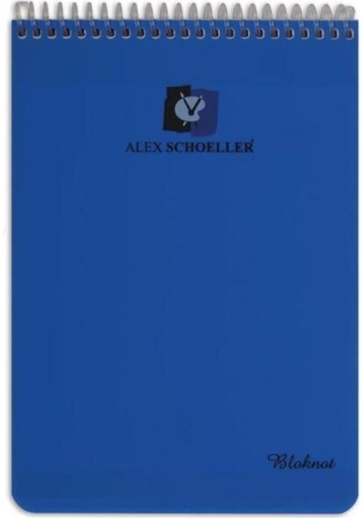 Alex Shoeller Dik Bloknot A4 80 Yaprak Kareli Spiralli Plastik Kapak
