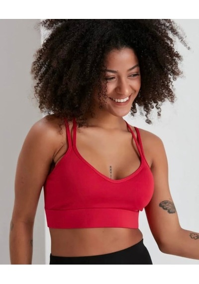 Sırt Çapraz Askılı Crop Bluz - S504570 Kırmızı