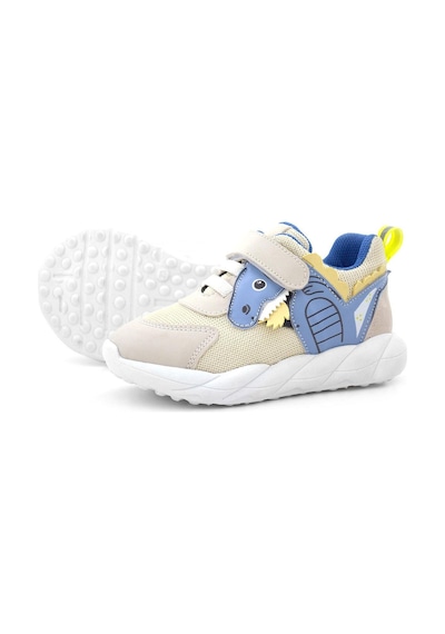 Rakerplus Barefoot Krem Dinazorlu Cırtlı Lastikli Çocuk Spor Ayakkabı Gri