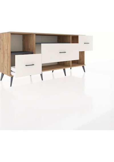 Hyperion Konsol 2 Raflı 3 Çekmeceli 176x44x83 Çam-antrasit/aytaşı Antrasit/aytaşı Hyperion Konsol 2 Raflı 3 Çekmeceli 176x44x83 Çam-antrasit/aytaşı Antrasit/aytaşı
