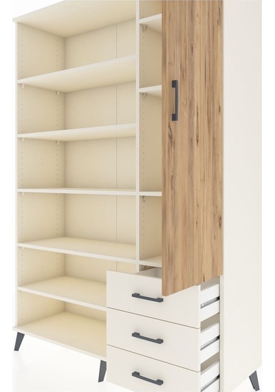 Hyperion Dolap 9 Raflı 3 Çekmeceli Tek Kapaklı 132x44x195 Aytaşı-çam/aytaşı Atlas Çam/aytası Hyperion Dolap 9 Raflı 3 Çekmeceli Tek Kapaklı 132x44x195 Aytaşı-çam/aytaşı Atlas Çam/aytası