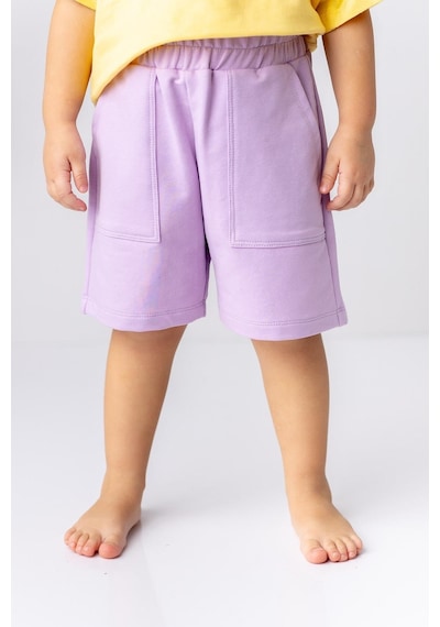 Zeyland Unisex Cepli Basic Şort-lıla Lila