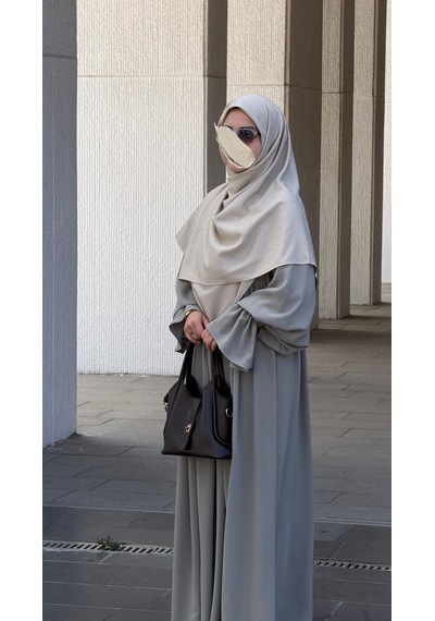 Qalortex Scarf Premium Jakarlı Sare Büyük Boy Eşarp-tas taş