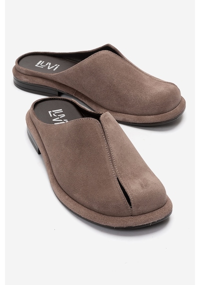Luvishoes Tansy Vizon Süet Hakiki Deri Önü Kapalı Kadın Terlik