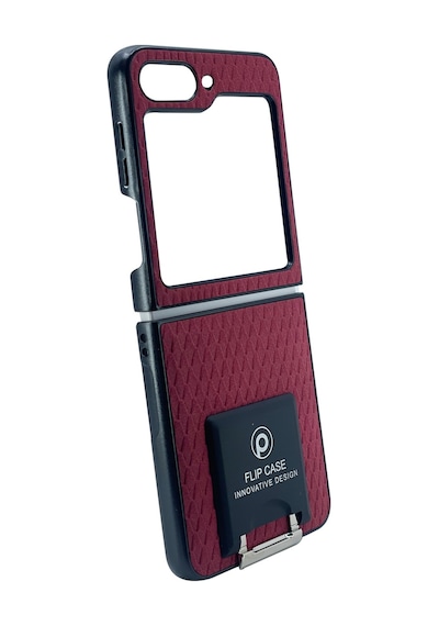 Nettech Samsung Galaxy Uyumlu Z Flip 5  Suni Deri Arka Koruma