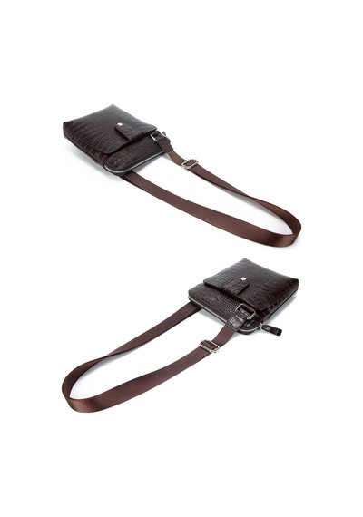 Kangaroo Kıngdom Kroko Çanta Deri Kahve Unisex Postacı 1. Sınıf Kangaroo K 4544Ck