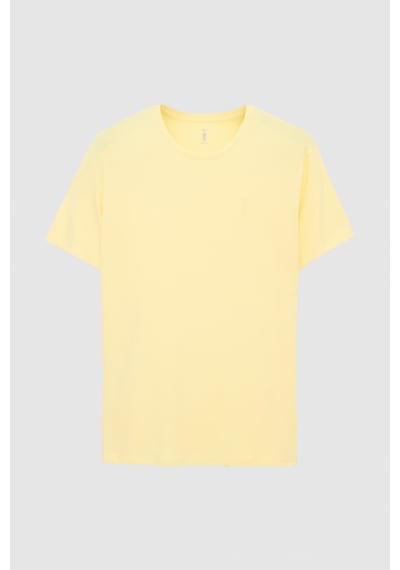 Twn Slim Fit Işın Çiçeği Düz Kabartma Baskılı T-shirt 4ec148551753m Işın Çiçeği
