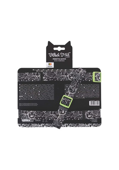 M-pets Urban Style Black/white Active Köpek Göğüs Tasması Xs Çok Renkli