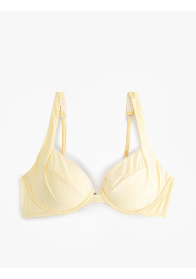 Koton Bikini Üstü Dantel Şeritli Balenli Sarı 4sak10174mm Sarı