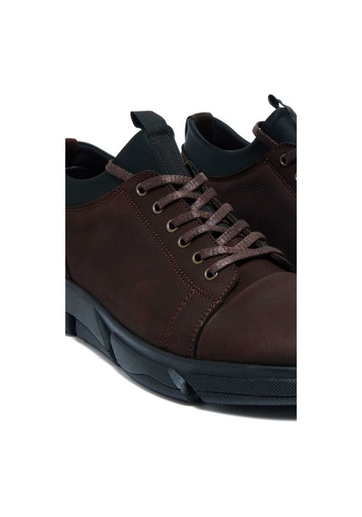 Bestello Bağcıklı Kauçuk Casual 020-1400 Erkek Ayakkabı Kahve Nubuk