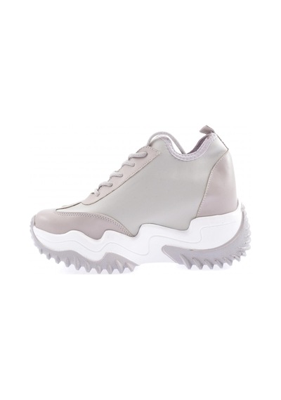 Dgn Z3 23y Kadin Mega Kalin Taban Silver Taşli Sneakers Ayakkabi Gri