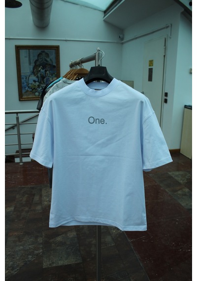 Wild Wood Garment Wild Wood "the One" Baskılı Premium Oversize T-shirt Beyaz
