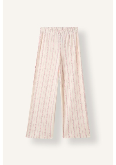 Defacto Çizgili Ribana 2li Pijama Takımı Kız Çocuk I3897a826auer105 Ekru-er105