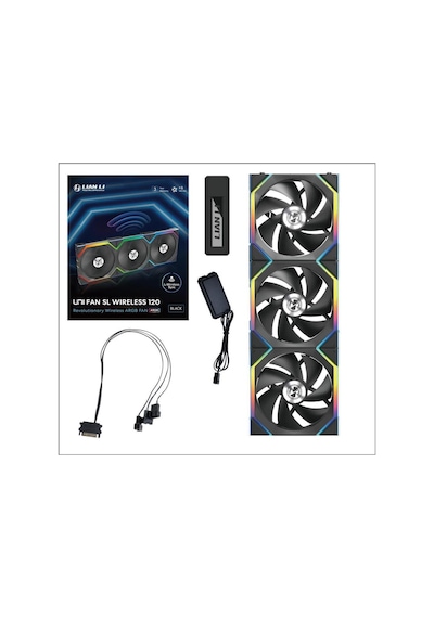 Lian Li Unı Fan Sl Wıreless 3x120mm Siyah Kasa Fanı