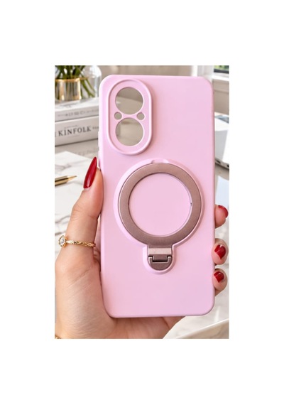 Realme C67 İle Uyumlu 360 Derece Dönebilen Kalın Metal Magsafe Halka Stantlı İçi Kadife Korumalı Ultra Lüx Premium Silikon Kılıf Pembe Realme C67 İle Uyumlu 360 Derece Dönebilen Kalın Metal Magsafe Halka Stantlı İçi Kadife Korumalı Ultra Lüx Premium Silikon Kılıf Pembe