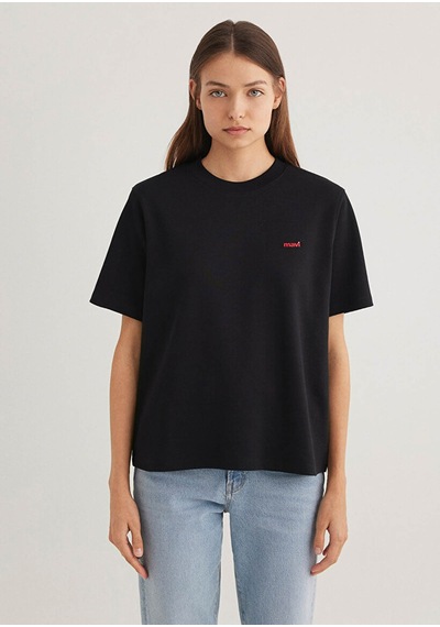 Mavi Kısa Kollu Siyah Kadın T-shirt M1612122-900 SIYAH