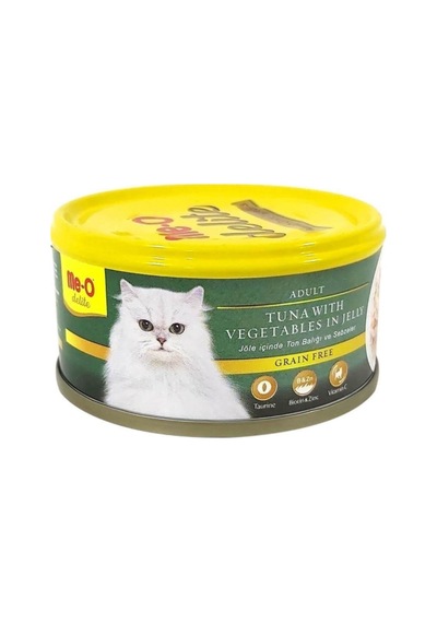 Me-O Delite Ton Balıklı Sebzeli Tahılsız Jelly Konserve Yetişkin Kedi Maması 12 x 80 G