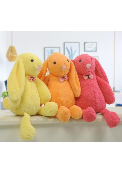 Uyku Arkadaşım Papyonlu Uzun Kulak Bunny Peluş Tavşan 65 CM 001