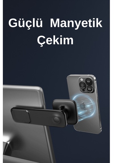 Qpen Eh229 Yapışkanlı Manyetik Magsafe Araç Tutucu Siyah