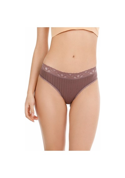 Sensu Kadın Fitilli Dantel Detaylı Slip Külot 5'li Paket Set Karışık