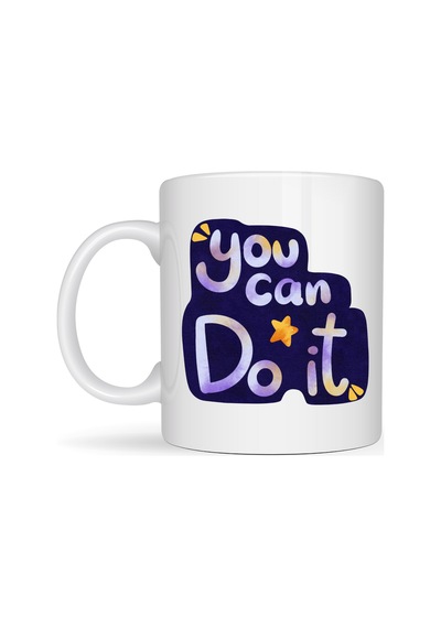 You Can Do It Motivasyon Kupası Model 132 İlham Veren Tasarım, Porselen Kupa, Ofis & Hediye Kupası Diğer