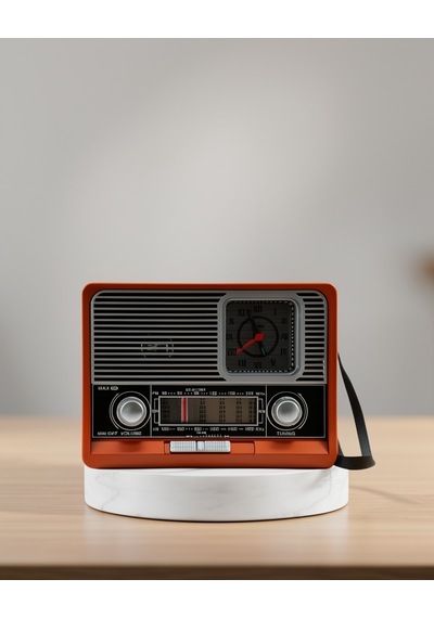 Nostaljik Radyo, Şarjlı, Bluetooth, Aux, Usb, Sd Kart Girişli