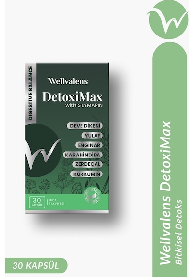 Detoximax Devedikeni, Enginar & Zerdeçal İçeren Bitkisel Takviye Edici Gıda 30 Kapsül