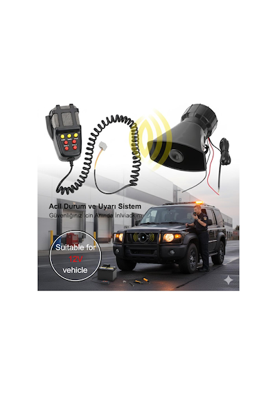 Space Power Siren 100w Pro: 7 Sesli Acil Durum İkaz Ve Uyarı Sistemi Motorsiklet-araba-kamyon
