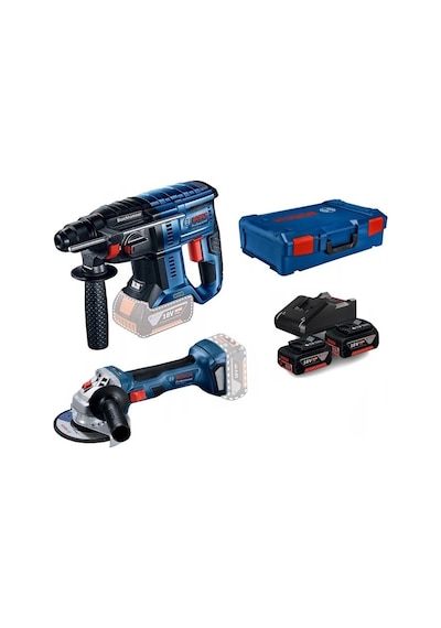 Bosch GBH 180 Li + GWS 180 Li Akülü 2x4 AH Kırıcı Delici ve Taşlama Seti
