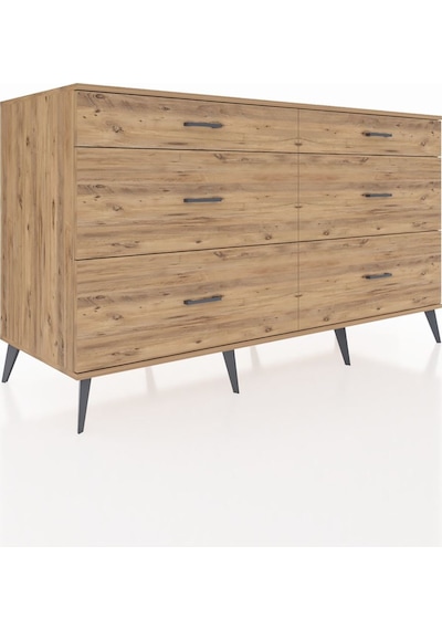 Kronos Konsol 6 Çekmeceli 176x59x99 Çam-çam Çam-çam