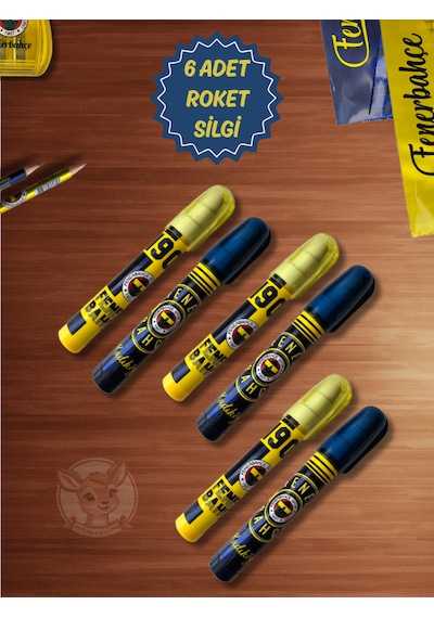 6lı Fb Fenerbahçe Taraftar Yumurtlayan Roket Silgi 6lı Set