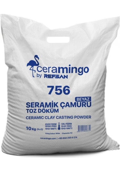 756 Seramik Çamuru Döküm Toz 1050 C -10 Kg