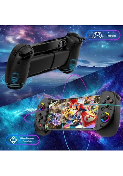 Bsp-d8 Bluetooth 5.2 Android/Apple Uyumlu iOS Tablet Telefon Mobil Telefon Tutucu Joystick Gamepad
