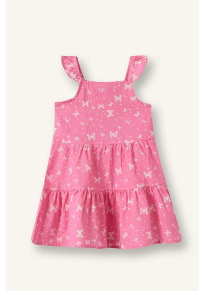 Defacto Askılı Poplin Elbise Kız Bebek H8453a526hspn160 Pembe-pn160