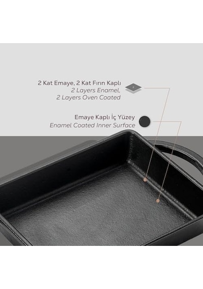 Döküm Mini 12x15 Tava Açık Bakır