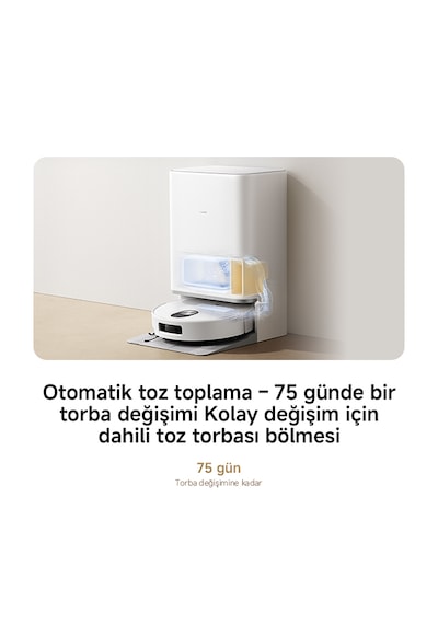 Xiaomi Robot Vacuum Mop 5 Beyaz Akıllı Robot Süpürge