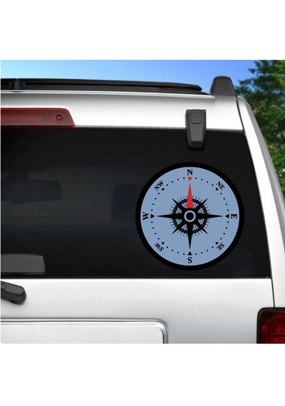 Pusula Sticker - Araba Oto Motosiklet Karavan Cam Sticker - 00390 40x40 Cm