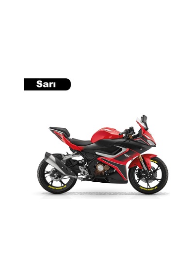 Rks Qj Motor Srk 125-r Motosiklet Jant İçi Sticker Etiket Modeli Sarı