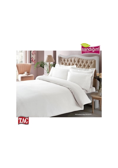 Taç Premium Basic Nevresim Takımı Çift Kişilik Stripe Beyaz