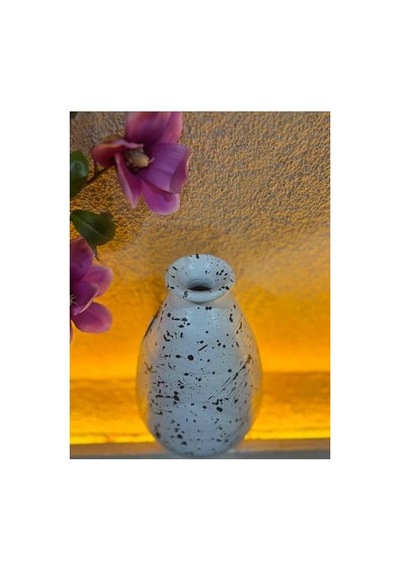 Pie Siyah Beyaz Tomurcuk Vazo Büyük 2 7 Cm X 6 3 Cm Çap Çok Renkli