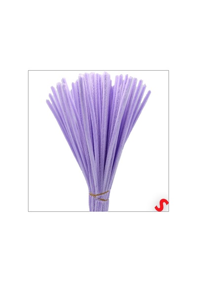 Şönil Çubuk 8 Mm Kalınlık 30 Cm Uzunluk, 100 Adet - Lila